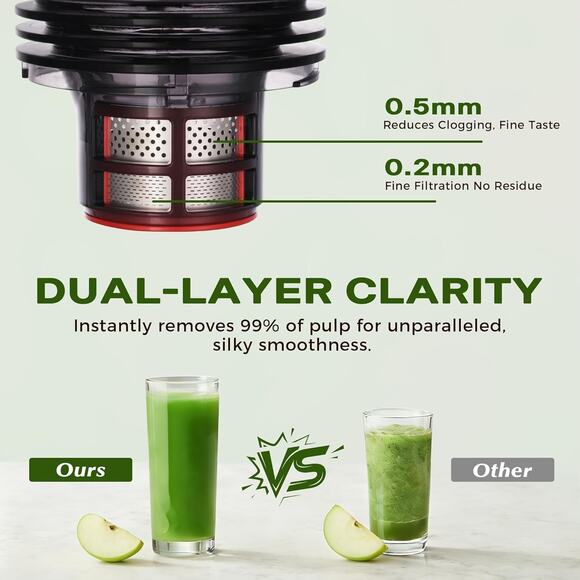 Cold Press Juicer,Slow Masticating Juicer Machines with 5.3" Large Feed Chute... - Picture 5 of 9